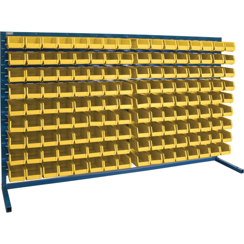 Louvered Rack with Bins, 144 Bins, 72" W x 15" D x 40" H Infinity Industrial Services Inc.
