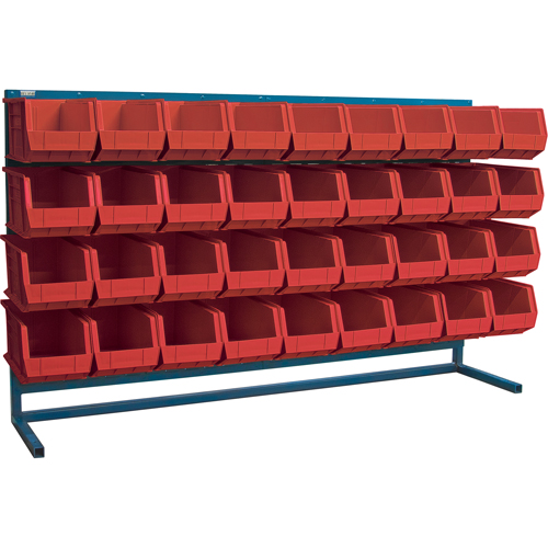 Louvered Rack with Bins, 36 Bins, 72" W x 15" D x 40" H Infinity Industrial Services Inc.