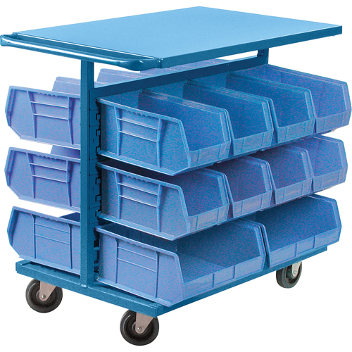 Bin Cart with Bins, Double-sided, 20 bins, 24" W x 38-1/2" D x 36-1/2" H Infinity Industrial Services Inc.