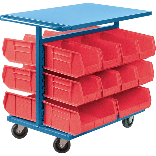 Bin Cart with Bins, Double-sided, 20 bins, 24" W x 38-1/2" D x 36-1/2" H Infinity Industrial Services Inc.