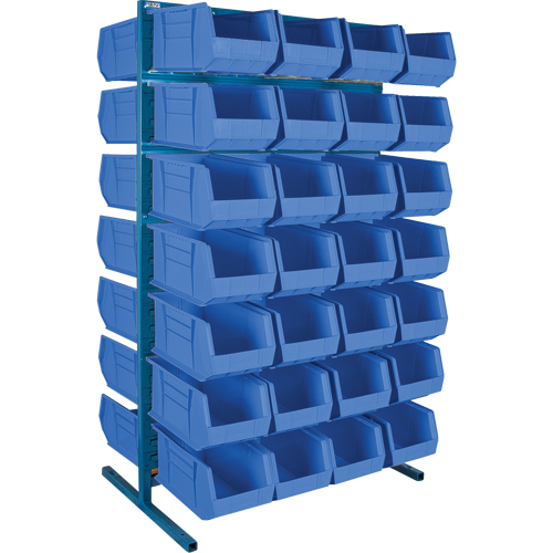 Support stationnaire deux c&ocirc;t&eacute;s pour bacs, 36" la x 24" p x 61" h, 56 bacs Infinity Industrial Services Inc.