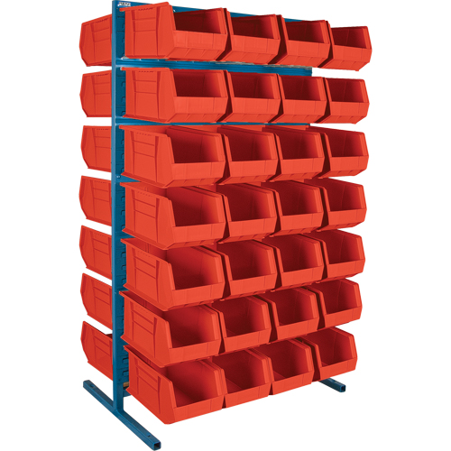 Support stationnaire deux c&ocirc;t&eacute;s pour bacs, 36" la x 24" p x 61" h, 56 bacs Infinity Industrial Services Inc.