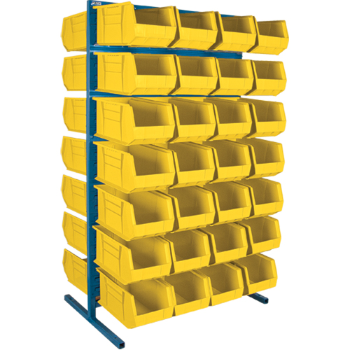 Support stationnaire deux c&ocirc;t&eacute;s pour bacs, 36" la x 24" p x 61" h, 56 bacs Infinity Industrial Services Inc.