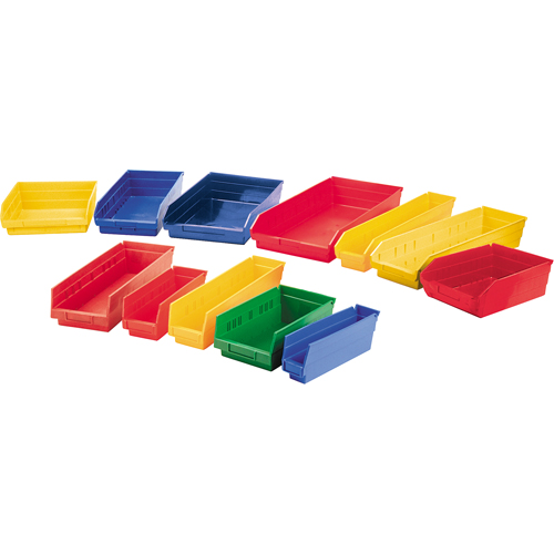 Bacs de rangement pour tablettes, 11-1/8" la x 4" H x 11-5/8" p, Jaune, Capacit&eacute; 30 lb Infinity Industrial Services Inc.