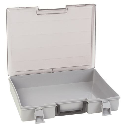 Boîte &agrave; compartiments, Plastique, 15-1/2" la x 11-3/4" p, 2-1/2" h, Gris Infinity Industrial Services Inc.