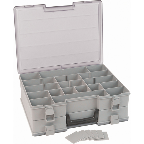 Compartment Case, Plastic, 48 Slots, 15-1/2" W x 11-3/4" D x 5" H, Grey Infinity Industrial Services Inc.