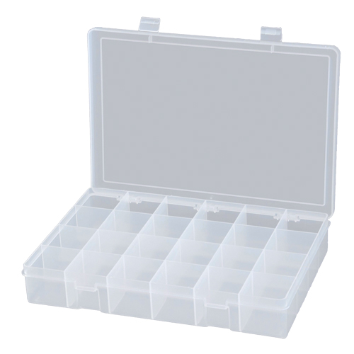 Compact Polypropylene Compartment Cases, 13-1/8" W x 9" D x 2-5/16" H, 24 Compartments Infinity Industrial Services Inc.