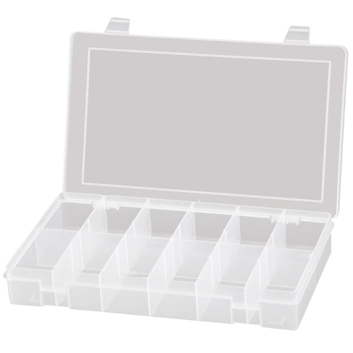 Compact Polypropylene Compartment Cases, 11" W x 6-3/4" D x 1-3/4" H, 12 Compartments Infinity Industrial Services Inc.
