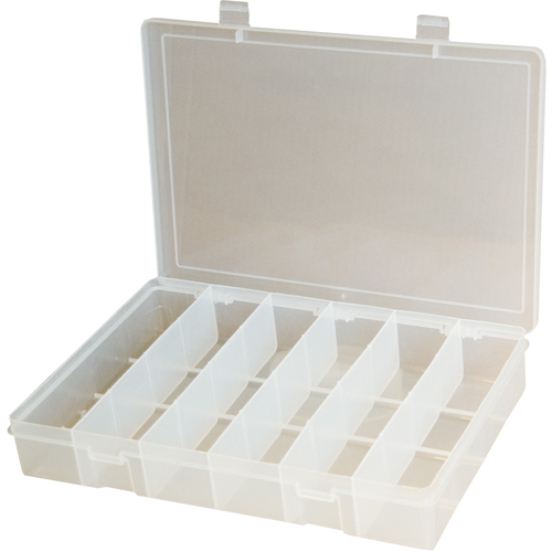 Compact Polypropylene Compartment Cases, 11" W x 6-3/4" D x 1-3/4" H, 6 Compartments Infinity Industrial Services Inc.