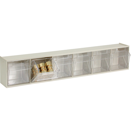 Tip-Out Bins Modular Storage System, 23-5/8" W x 3-5/8" D x 4-1/2" H, 6 Drawers Infinity Industrial Services Inc.
