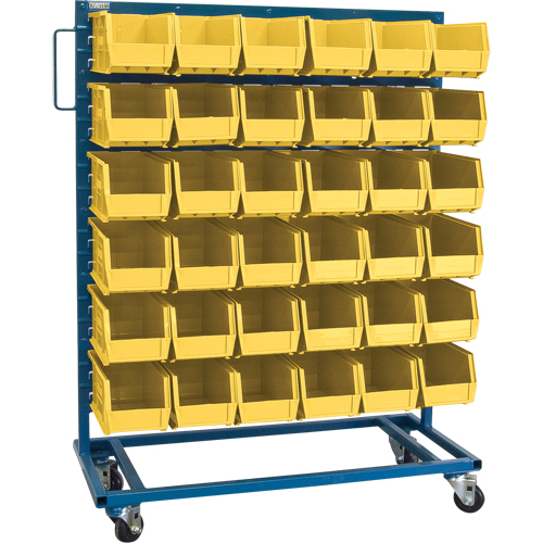 Single-Sided Mobile Bin Rack, Single-sided, 36 bins, 36" W x 16" D x 46-1/2" H Infinity Industrial Services Inc.