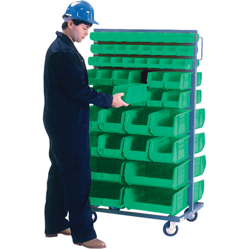 Double-Sided Mobile Bin Rack, Double-sided, 96 bins, 36" W x 24" D x 63" H Infinity Industrial Services Inc.