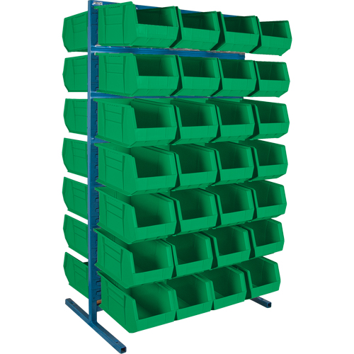 Double-Sided Stationary Bin Rack, 61" W x 56" D x 24" H, 56 Bins Infinity Industrial Services Inc.