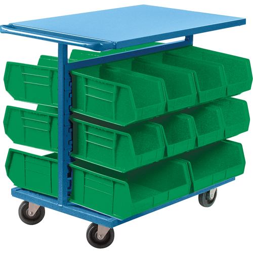 Bin Cart with Bins, Double-sided, 20 bins, 24" W x 38-1/2" D x 36-1/2" H Infinity Industrial Services Inc.