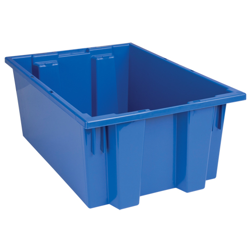 Stack & Nest Totes, 8" x 19.5" x 13.5", Blue Infinity Industrial Services Inc.
