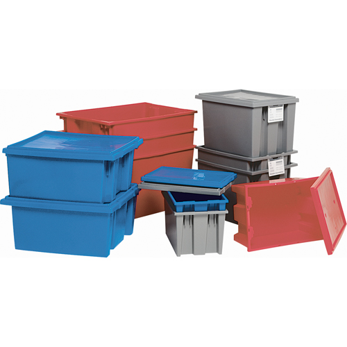 Contenants Stack & Nest, 15" x 29,5" x 19,5", Bleu Infinity Industrial Services Inc.