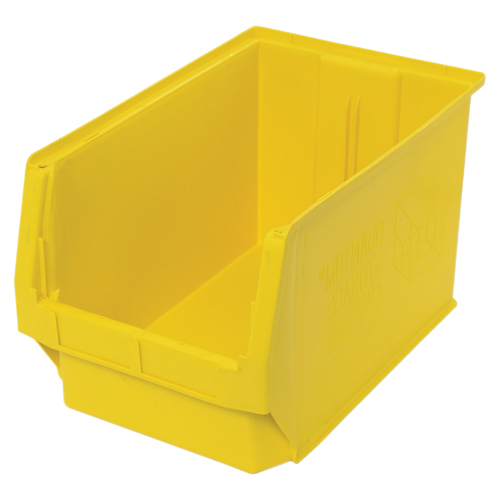 Contenants g&eacute;ants empilables, 12,375" la x 19,75" p x 11,875" h, Jaune Infinity Industrial Services Inc.