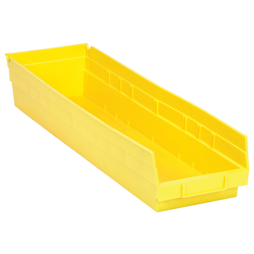 Shelf Bins, 6-5/8" W x 4" H x 23-5/8" D, Yellow, 50 lbs. Capacity Infinity Industrial Services Inc.
