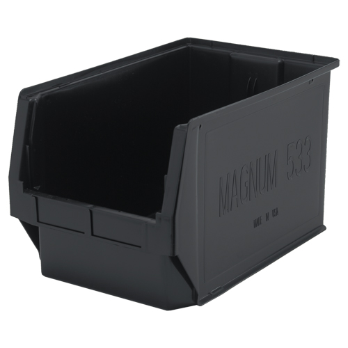 Bac MAGNUM en mat&eacute;riau recycl&eacute;, 11-7/8" ha x 12-3/8" la x 19-3/4" p, Capacit&eacute; de 150 lb, Noir Infinity Industrial Services Inc.
