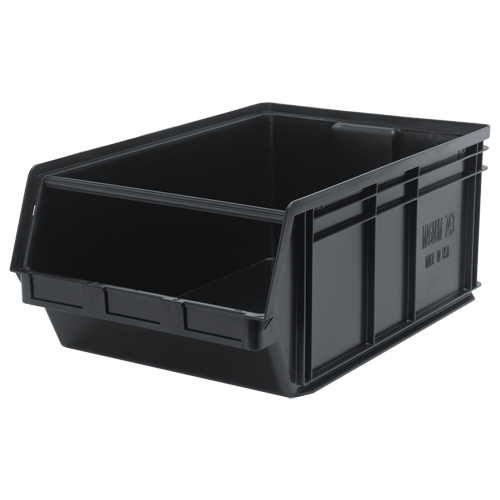 Bac MAGNUM en mat&eacute;riau recycl&eacute;, 11-7/8" ha x 18-3/8" la x 29" p, Capacit&eacute; de 150 lb, Noir Infinity Industrial Services Inc.