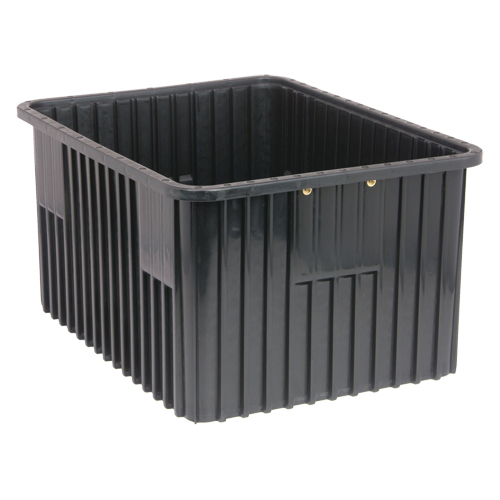Conductive Dividable Grid Containers, Polypropylene, 17-1/2" W x 22-1/2" D x 8" H, Black Infinity Industrial Services Inc.