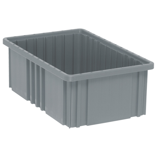 Divider Box&reg; Containers, Plastic, 16.5" W x 10.9" D x 6" H, Grey Infinity Industrial Services Inc.