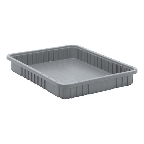 Divider Box&reg; Containers, Plastic, 22.5" W x 17.5" D x 3" H, Grey Infinity Industrial Services Inc.
