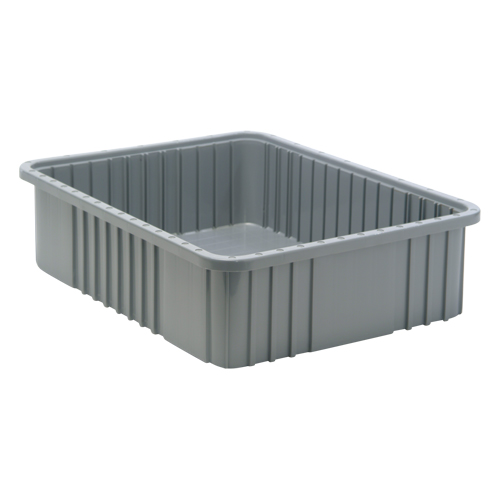 Divider Box&reg; Containers, Plastic, 22.5" W x 17.5" D x 6" H, Grey Infinity Industrial Services Inc.