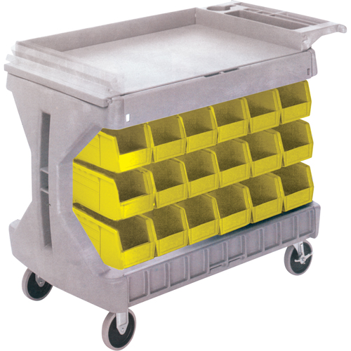 Pro Cart With Yellow Bins, Double-sided, 36 bins, 45-5/18" W x 24" D x 34-3/4" H Infinity Industrial Services Inc.