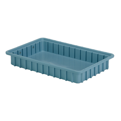Divider Box&reg; Containers, Polyethylene, 16.5" W x 10.9" D x 2.5" H, Light Blue Infinity Industrial Services Inc.
