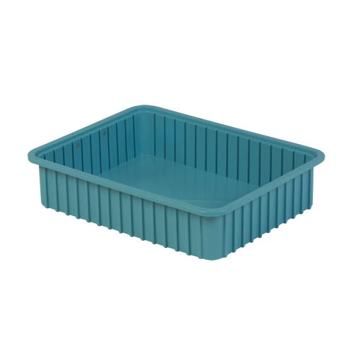 Divider Box&reg; Containers, Polyethylene, 22.4" W x 17.4" D x 5" H, Light Blue Infinity Industrial Services Inc.