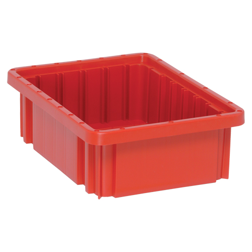 Divider Box&reg; Containers, Plastic, 10.9" W x 8.3" D x 3.5" H, Red Infinity Industrial Services Inc.