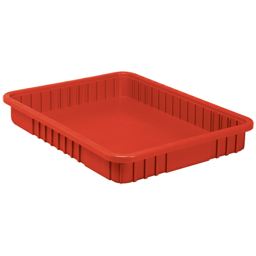 Divider Box&reg; Containers, Plastic, 22.5" W x 17.5" D x 3" H, Red Infinity Industrial Services Inc.