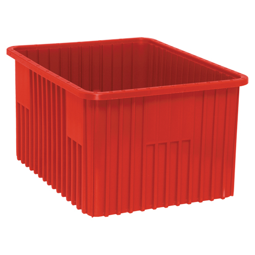 Contenants Divider Box, Plastique, 22,5" la x 17,5" p x 12" h, Rouge Infinity Industrial Services Inc.