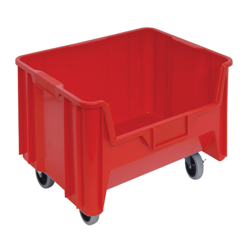 Mobile Giant Stack Container, 12-7/16" H x 19-7/8" W x 15-1/4" D, 250 lbs. Capacity, Red Infinity Industrial Services Inc.