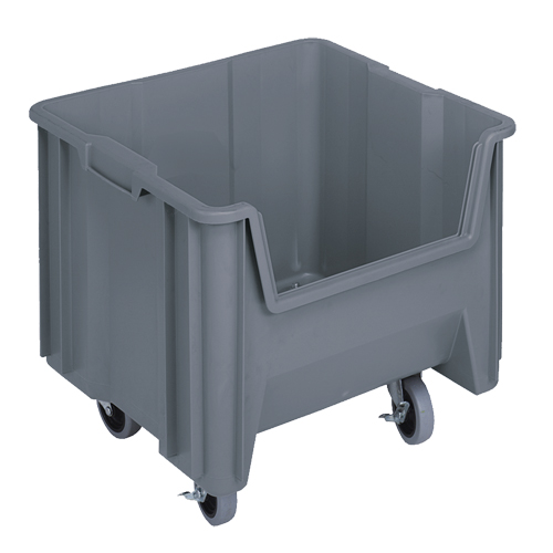 Mobile Giant Stack Container, 12-1/2" H x 16-1/2" W x 17-1/2" D, 250 lbs. Capacity, Grey Infinity Industrial Services Inc.