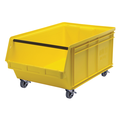 Mobile MAGNUM Bin, 14-7/8" H x 18-3/8" W x 29" D, 150 lbs. Capacity, Yellow Infinity Industrial Services Inc.