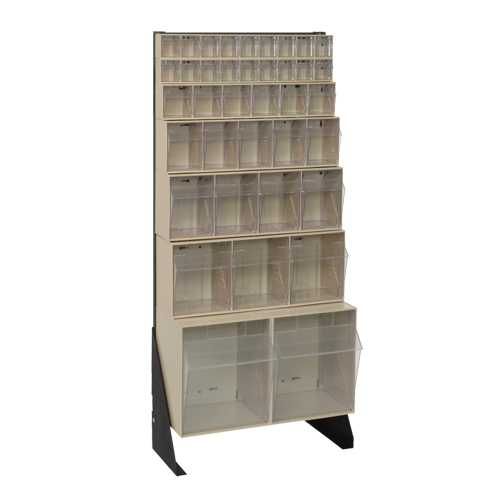Tip-Out Bins Stand, 23-5/8" W x 8" D x 52" H, 38 Drawers Infinity Industrial Services Inc.