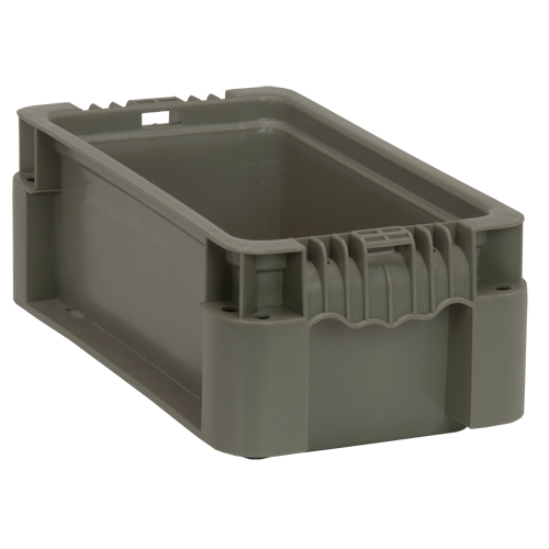 Contenant pliable et empilable, 7" la x 12" p x 5" h, Gris Infinity Industrial Services Inc.
