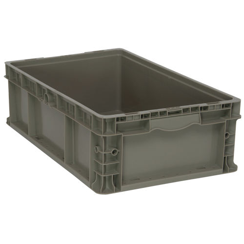 Contenant pliable et empilable, 15" la x 24" p x 7,5" h, Gris Infinity Industrial Services Inc.