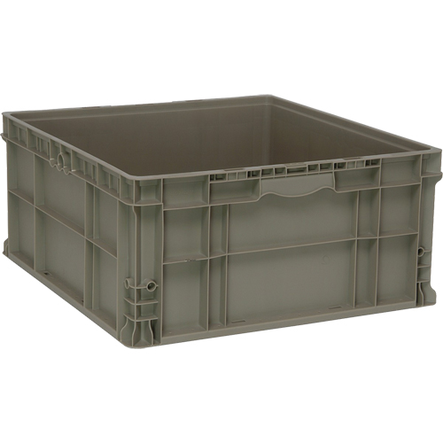 Stacking Container, 22.5" W x 22.5" D x 11" H, Grey Infinity Industrial Services Inc.