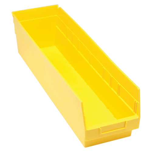 Store More Plastic Shelf Bins, 6-5/8" W x 6" H x 23-5/8" D, Yellow, 90 lbs. Capacity Infinity Industrial Services Inc.