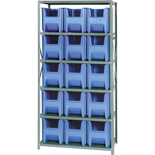 &eacute;l&eacute;ment de rayonnage avec bacs empilables, Acier, Sans boulons, Capacit&eacute; 800 lb, 36" la x 75" h x 18" p Infinity Industrial Services Inc.