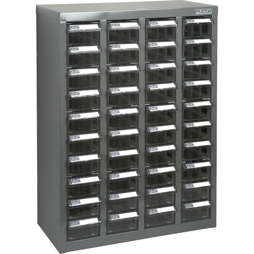 KPC-600 Parts Cabinet, Galvanized Steel, 40 Drawers, 18-3/10" x 8-7/10" x 25-3/10", Grey Infinity Industrial Services Inc.