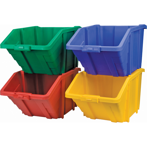 Jumbo Plastic Bin, 15-1/2" W x 13" H x 25" D, Red, 200 lbs. Capacity Infinity Industrial Services Inc.