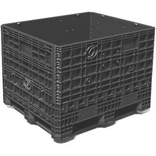 Conteneurs repliables &agrave; usage moyen Bulkpak, 48" lo x 40" la x 34" h, Noir Infinity Industrial Services Inc.