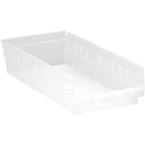 Bacs de rangement pour tablettes, 8-3/8" la x 4" H x 17-7/8" p, Transparent, Capacit&eacute; 40 lb Infinity Industrial Services Inc.