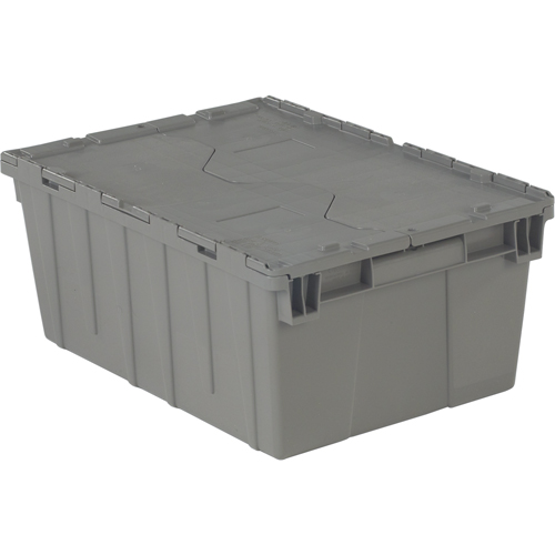 Flipak&reg; Polyethylene Plastic (PE) Distribution Containers, 21.9" x 15.2" x 9.3", Grey Infinity Industrial Services Inc.