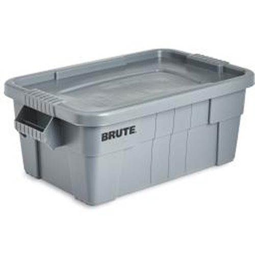 Bac de stockage Brute avec couvercle, 27,88” p x 16,5” la x 10,7" h, Capacit&eacute; 112 lb, Gris Infinity Industrial Services Inc.