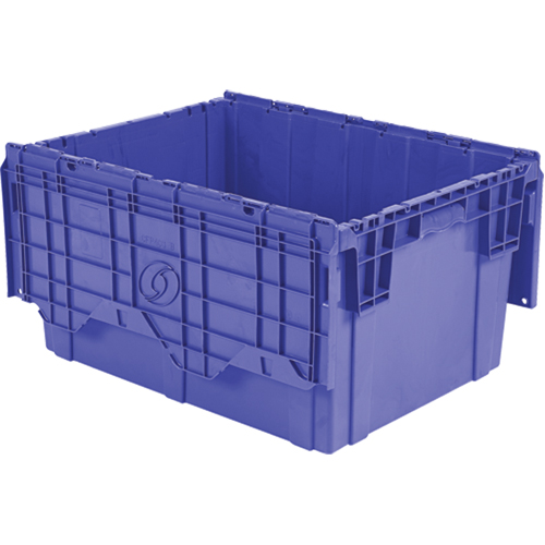 Contenants de distribution Flipak en plastique poly&eacute;thyl&egrave;ne (PE), 27,9" x 20,9" x 15,2", Bleu Infinity Industrial Services Inc.
